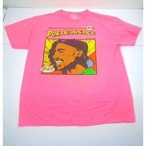 Chemistry‎ Tupac Shirt Woman's Pink Poetic Justice July 23 1993 Graphic Tee sz M